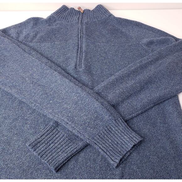 SMARTWOOL 1/2 Zip Pullover Merino Wool Blend Sweater Green Men's Size Large - Picture 5 of 12